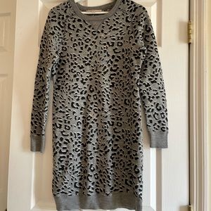 LOFT Women’s Leopard Sweater Dress, Small